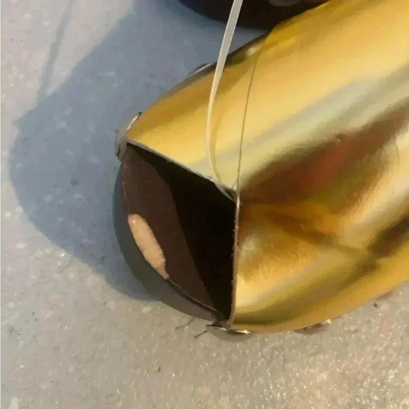 Ganni Gold and Black Mules - Picture 8 of 9